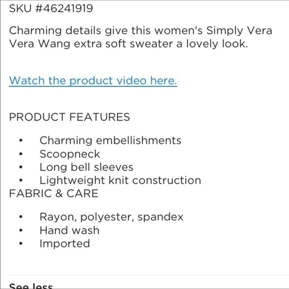 SIMPLY VeraVera Wang Small purple bell sleeve Top - Picture 10 of 15